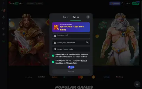 Betonred Casino Welcome Bonus Package