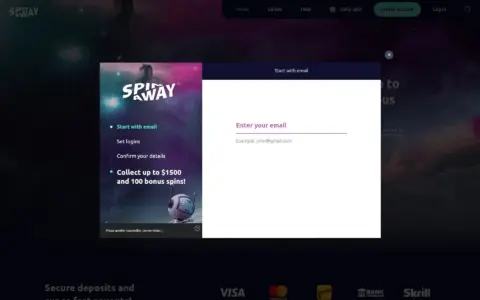 Spin Away Casino Welcome Bonus Package