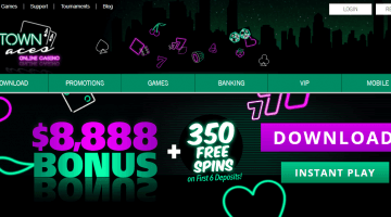 Uptown Aces Casino homepage