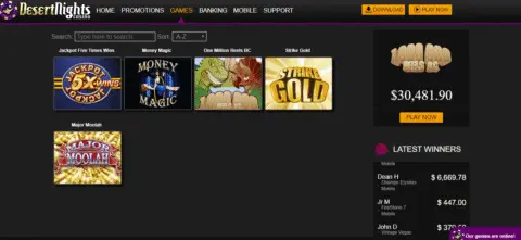 Desert Nights Casino free slots