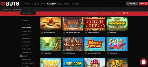 Guts casino online slots