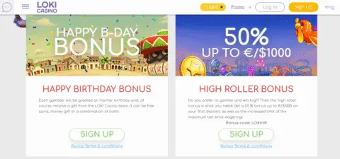 Loki Casino promotions