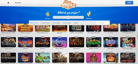 Slotty Vegas casino video slots
