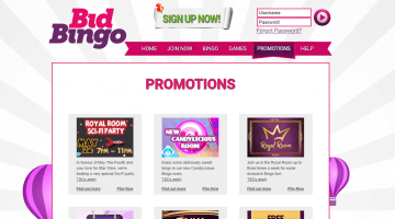 bid bingo promotions