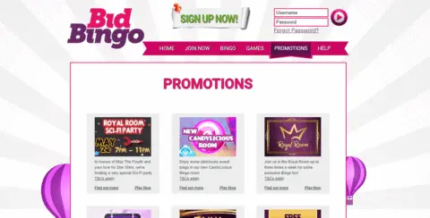bid bingo promotions