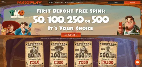 maxiplay casino free spins