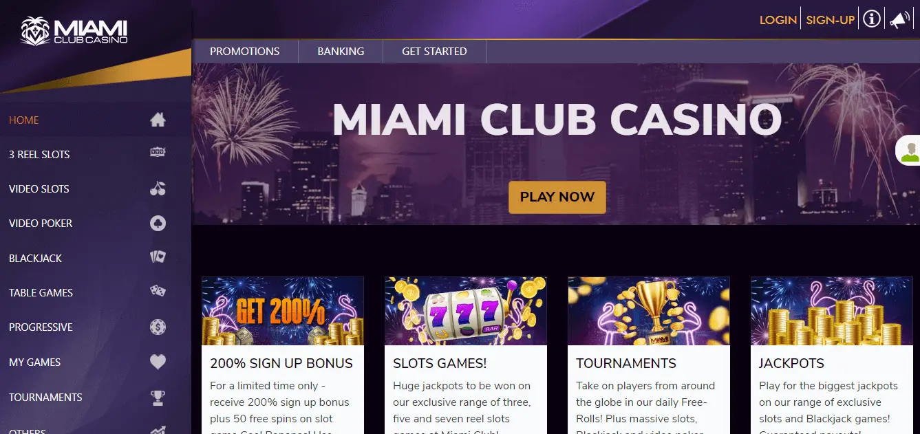 miami club casino new design