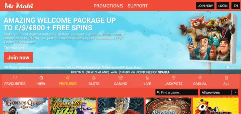 mr mobi casino welcome bonus