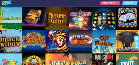 rise casino online slots
