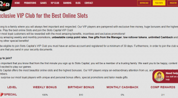 slots capital casino vip program loyalty club