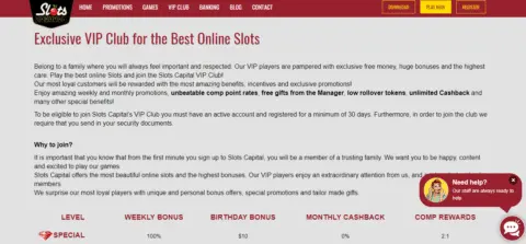 slots capital casino vip program loyalty club