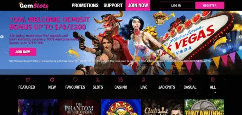 GemSlots Casino bonus