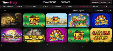 GemSlots Casino jackpots