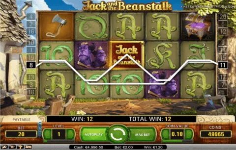 Jack and the Beanstalk slot free spins