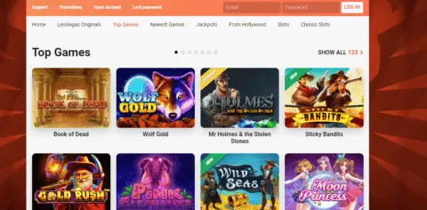 LeoVegas casino games