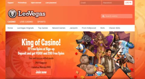 LeoVegas welcome bonus