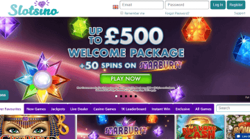 Slotsino welcome bonus