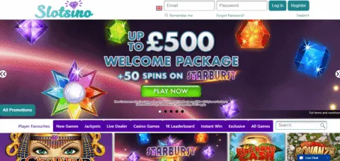 Slotsino welcome bonus