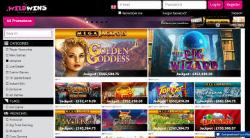 Wild Wins Casino jackpots