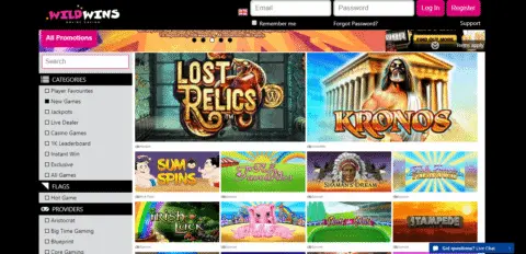 Wild Wins Casino online slots