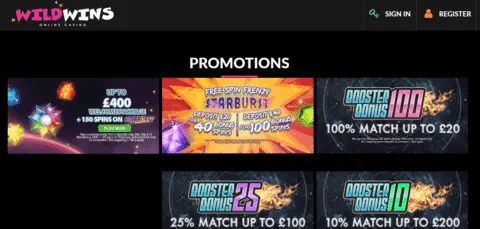 Wild Wins Casino promotions