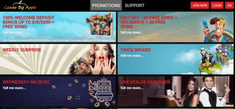 casino big apple promotions