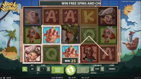 hooks heroes slot free spins