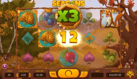 seasons slot free spins