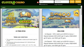 Clover Casino promotions