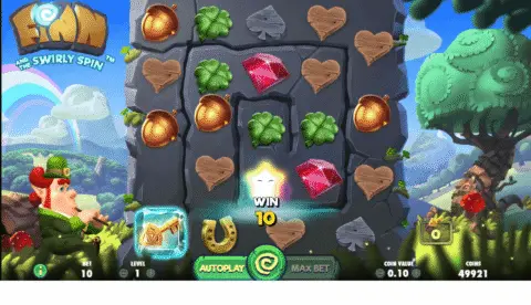 Finn and the Swirly Spin slot free spins