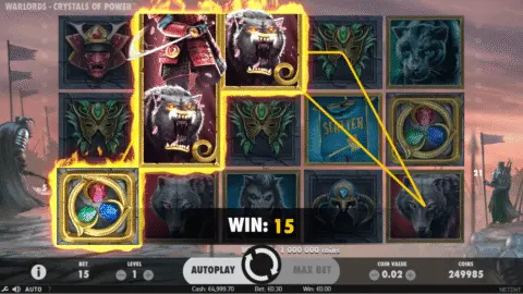 Warlords Crystals of Power slot free spins