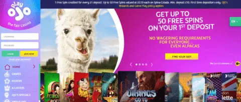play ojo free spins