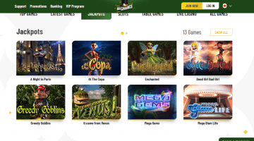 MaChance casino jackpots