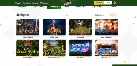 MaChance casino jackpots