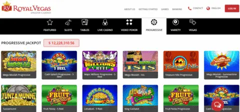 Royal Vegas progressive jackpots