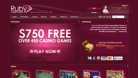 Ruby Fortune casino bonus