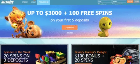 All Spins Wins casino free spins