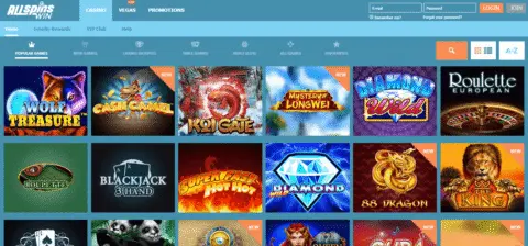 All Spins Wins casino games
