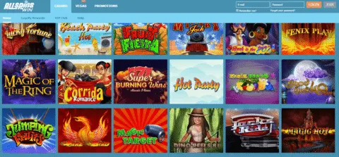 All Spins Wins casino slot games