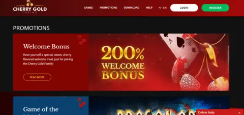 Cherry Gold casino promotions