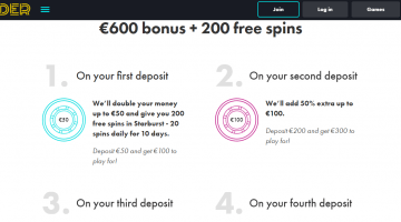 Dunder casino welcome bonus