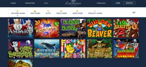 Exclusive casino games slots