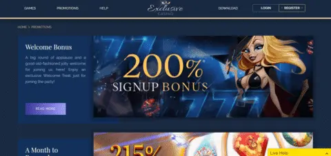 Exclusive casino promotions