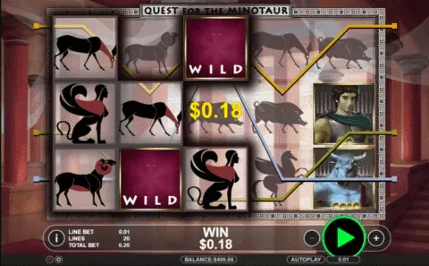 Quest for the Minotaur slot free spins