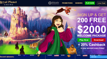 Royal Planet Casino bonus