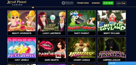 Royal Planet Casino slot games