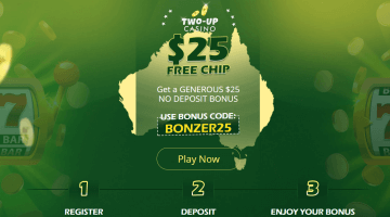 Two Up casino no deposit bonus