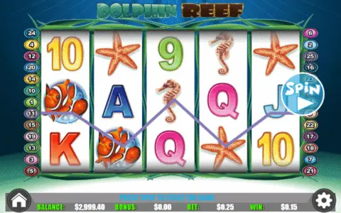 dolphin reef slot free spins