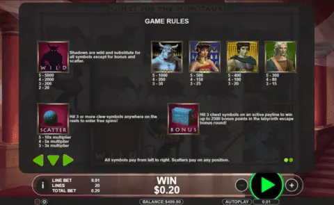 play Quest for the Minotaur slot