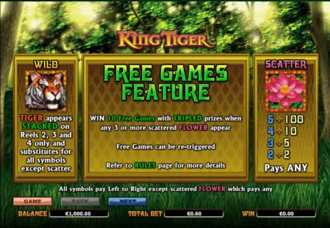 play king tiger slot